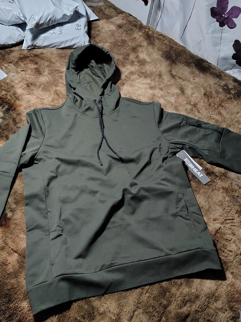 32 Degrees Olive Green Men's Pullover Hoodie